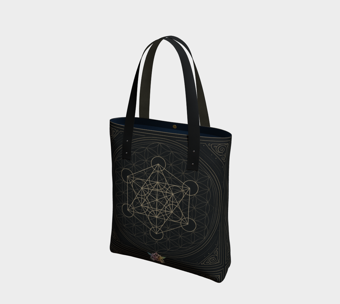 Metatron's Flower of Life Antique Mystique MCX Lined Tote Shoulder Bag