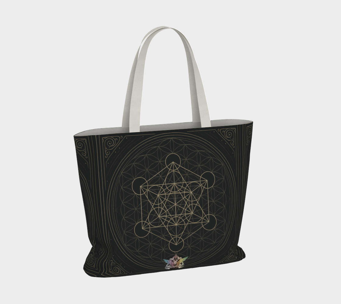 Metatron's Flower of Life Antique Mystique MCX Large Tote Bag