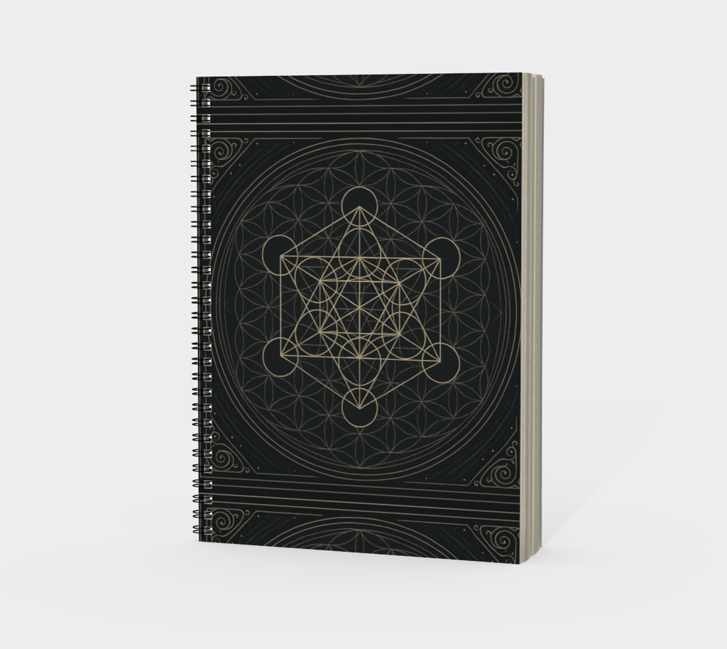Metatron's Flower of Life Antique Mystique MCX Spiral Notebook 48 pgs Acid Free