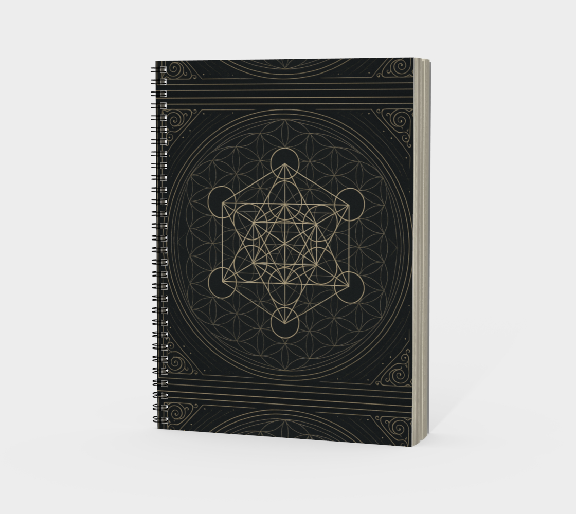 Metatron's Flower of Life Antique Mystique MCX Spiral Notebook 48 pgs Acid Free