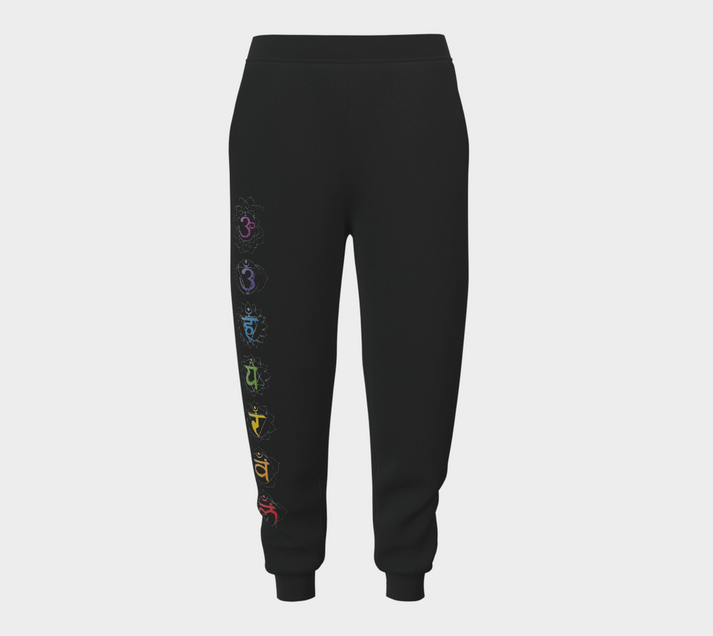 Chakra Symbols Unisex Joggers R Blk