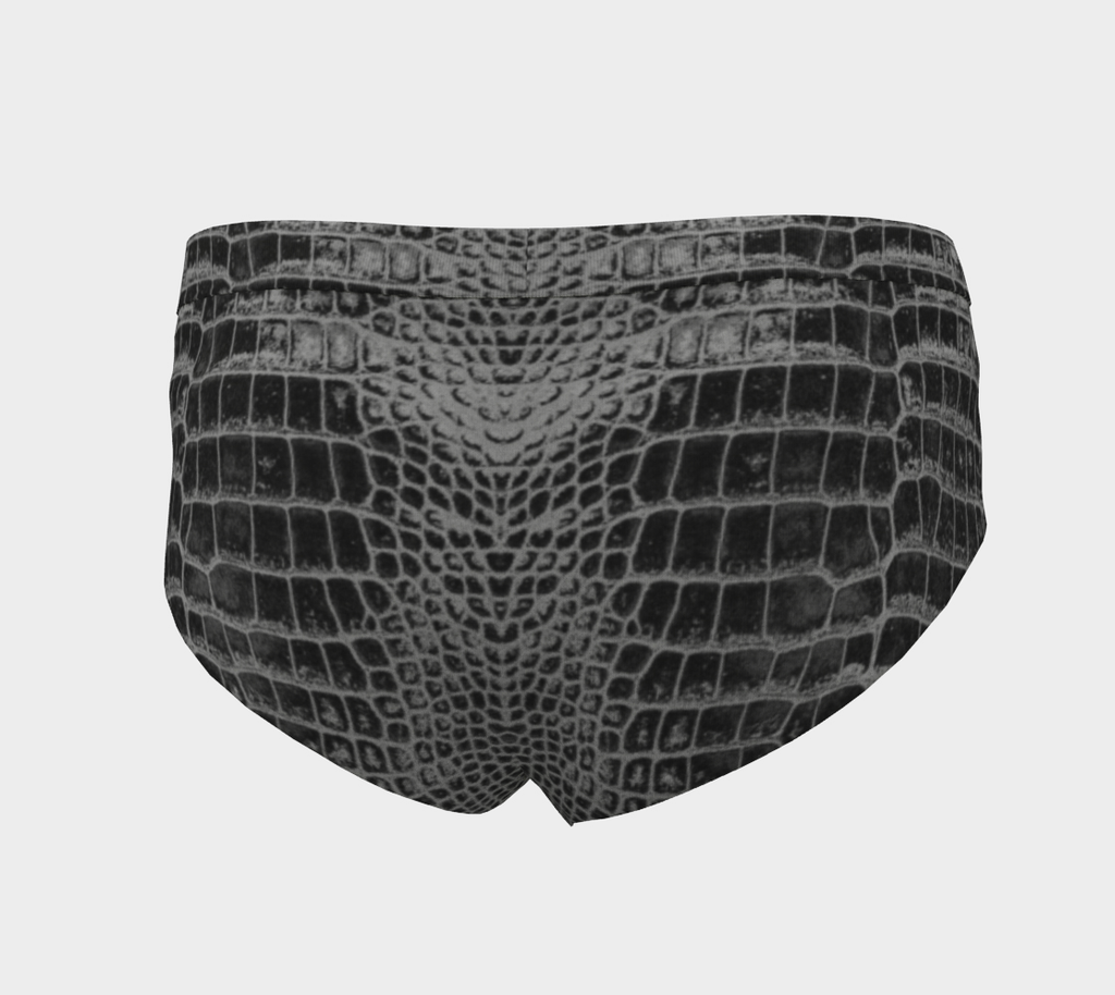 Black Dragon Inverted Aligator Crocodile Scales Reptile Skin Pattern Cheeky Briefs