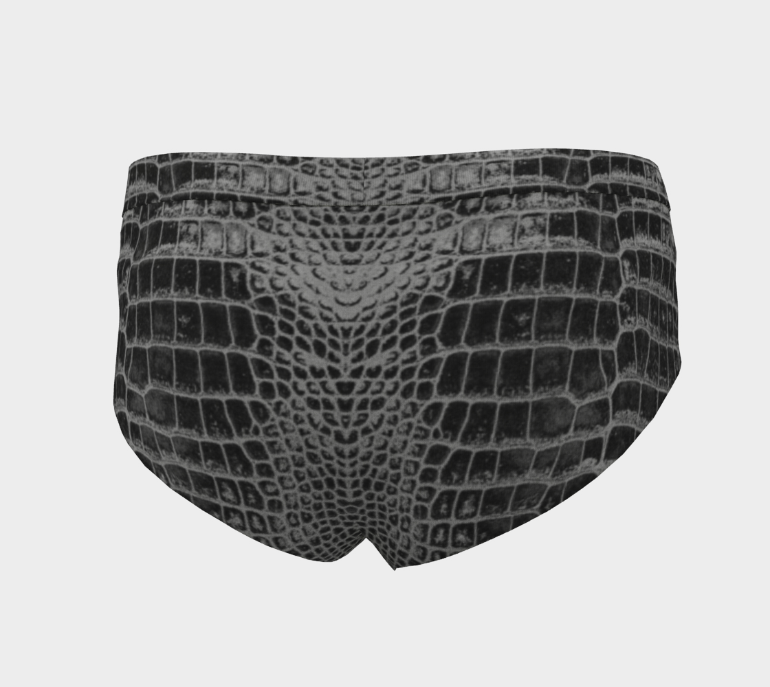 Black Dragon Inverted Aligator Crocodile Scales Reptile Skin Pattern Cheeky Briefs