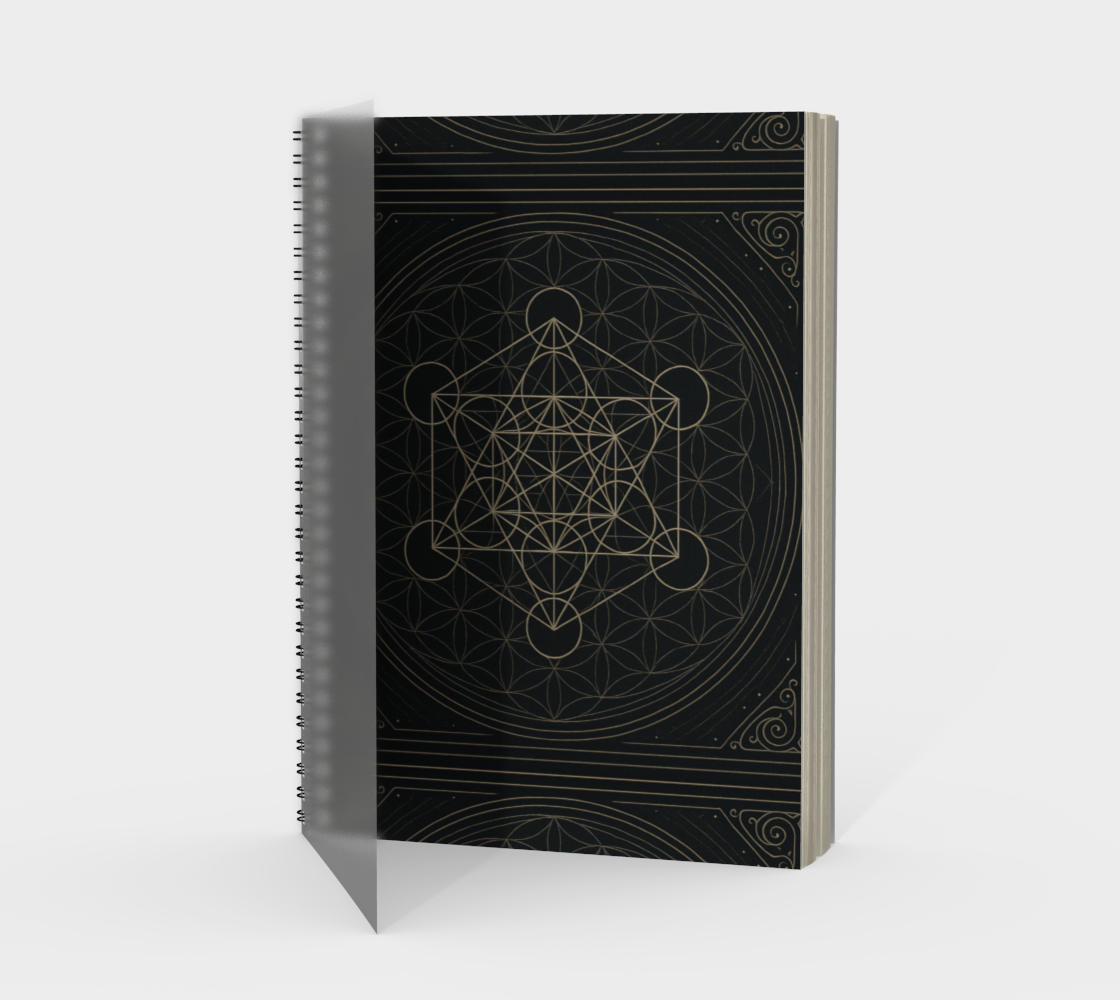 Metatron's Flower of Life Antique Mystique MCX Spiral Notebook 48 pgs Acid Free with Cover
