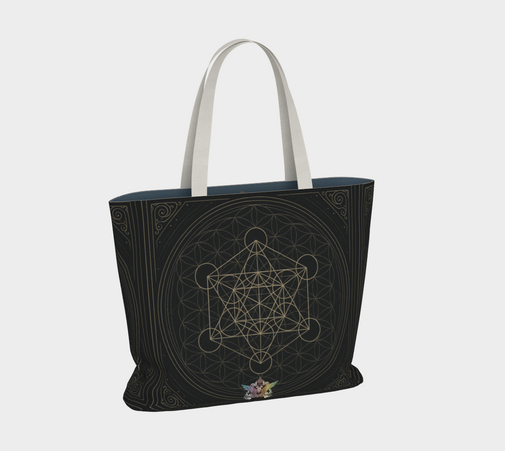 Metatron's Flower of Life Antique Mystique MCX Large Tote Bag