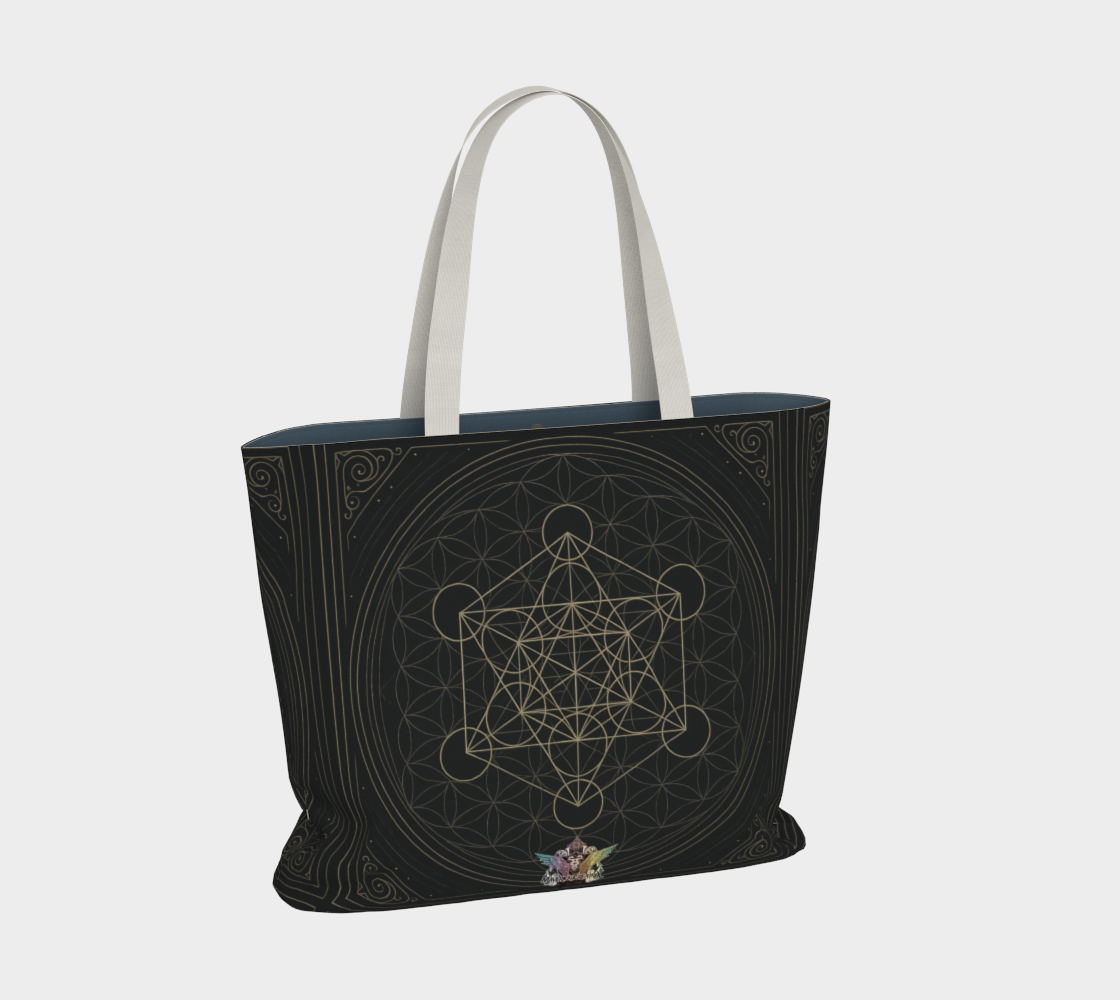 Metatron's Flower of Life Antique Mystique MCX Large Tote Bag