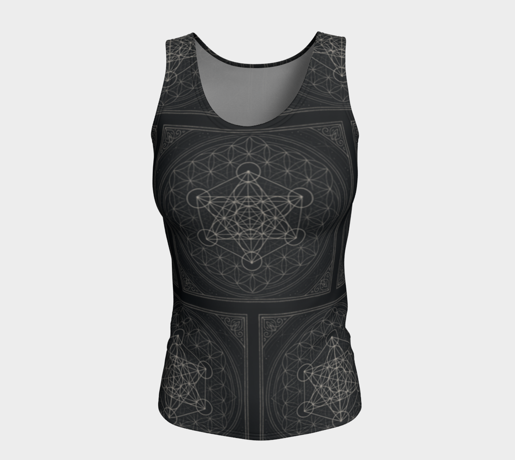 Metatron's Flower of Life Antique Mystique MCX Fitted Tank Top Long