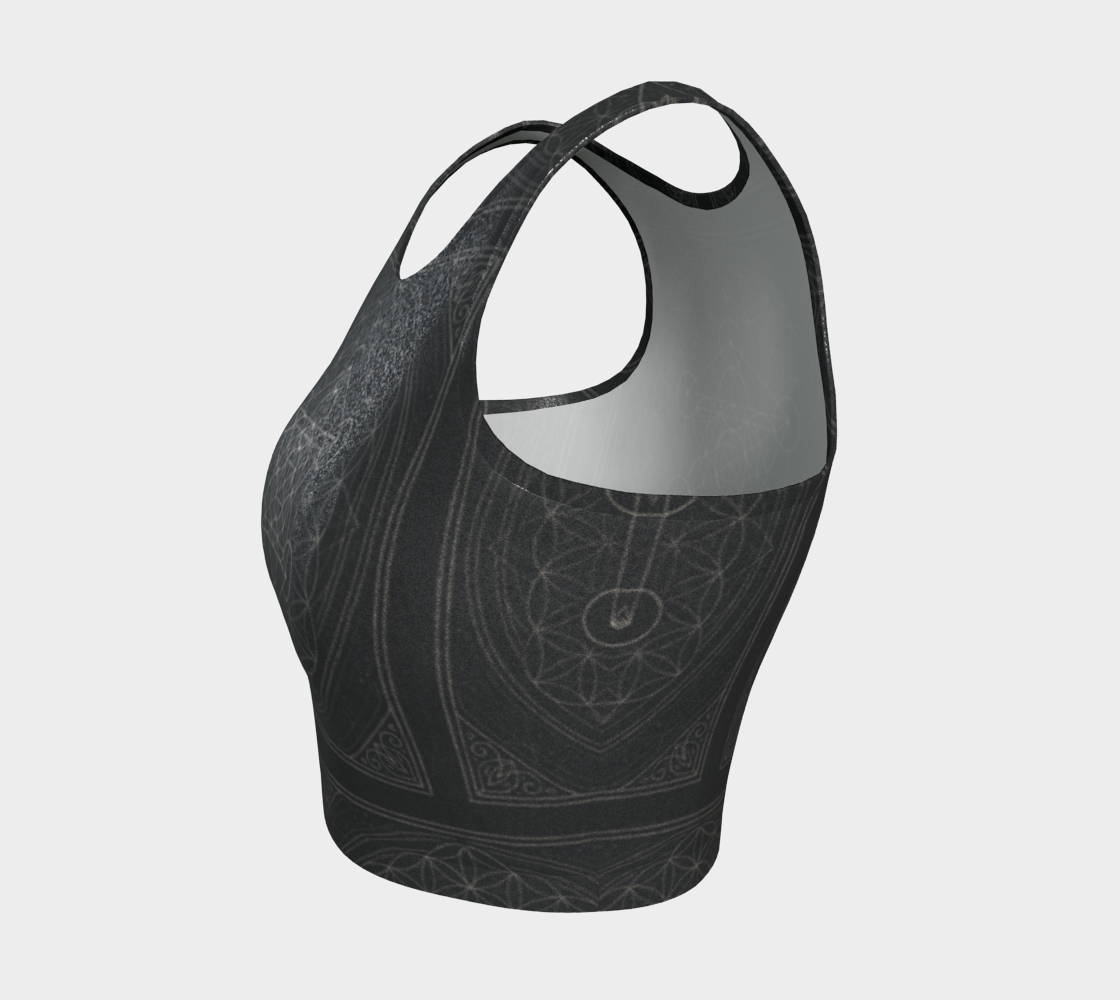 Glittering Metatron's Flower of Life Crop Tank