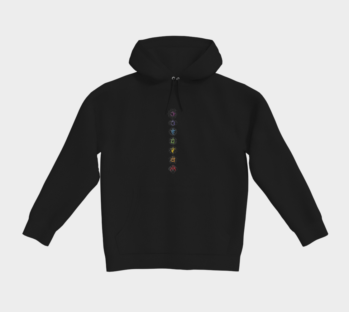 Chakra Symbols Unisex Classic Pullover Hoodie Blk