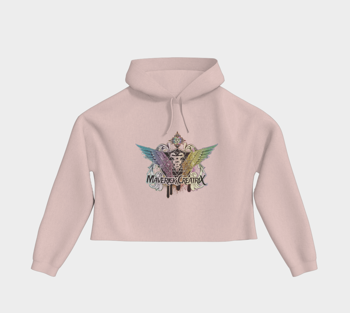 MCX Brand Cropped Pullover Hoodie (Pink)