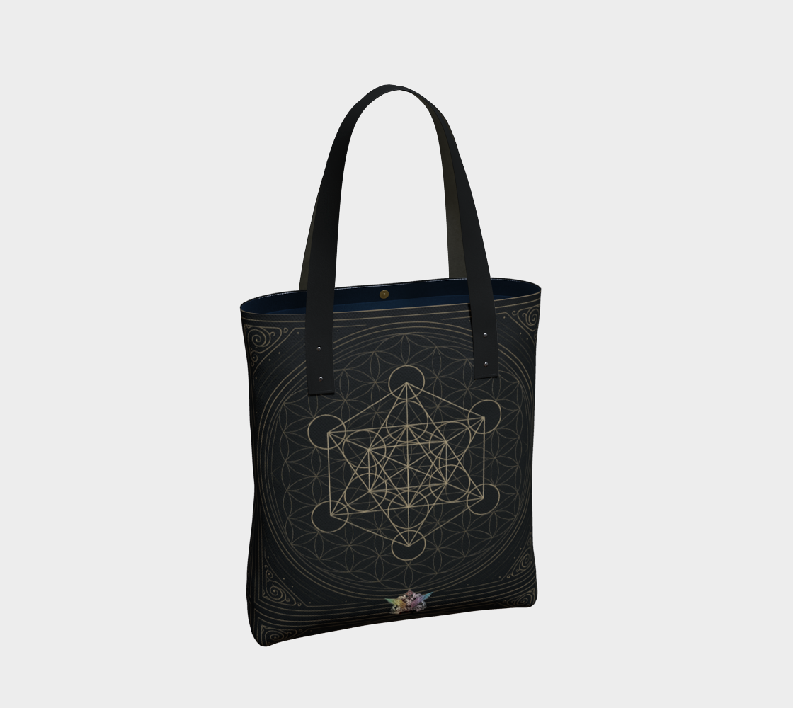 Metatron's Flower of Life Antique Mystique MCX Lined Tote Shoulder Bag