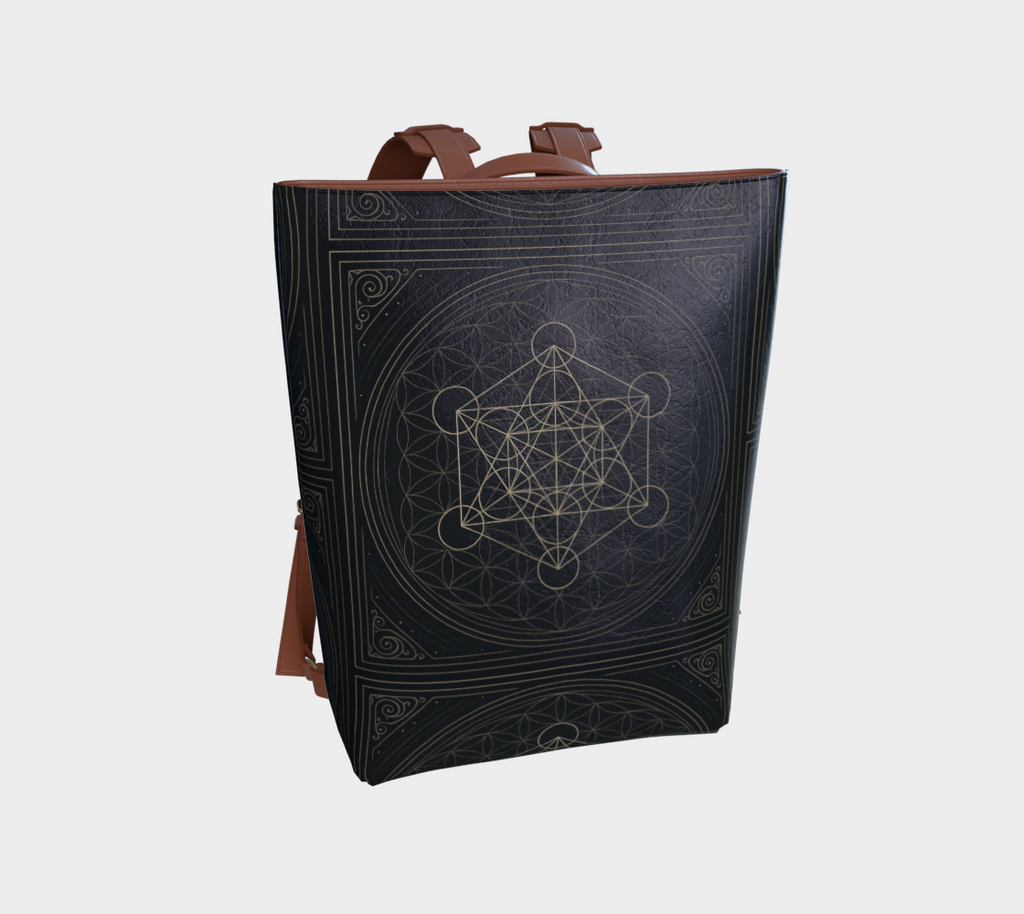 MCX Metatron's Antique Mystique Backpack Golden Center Black Vegan Leather