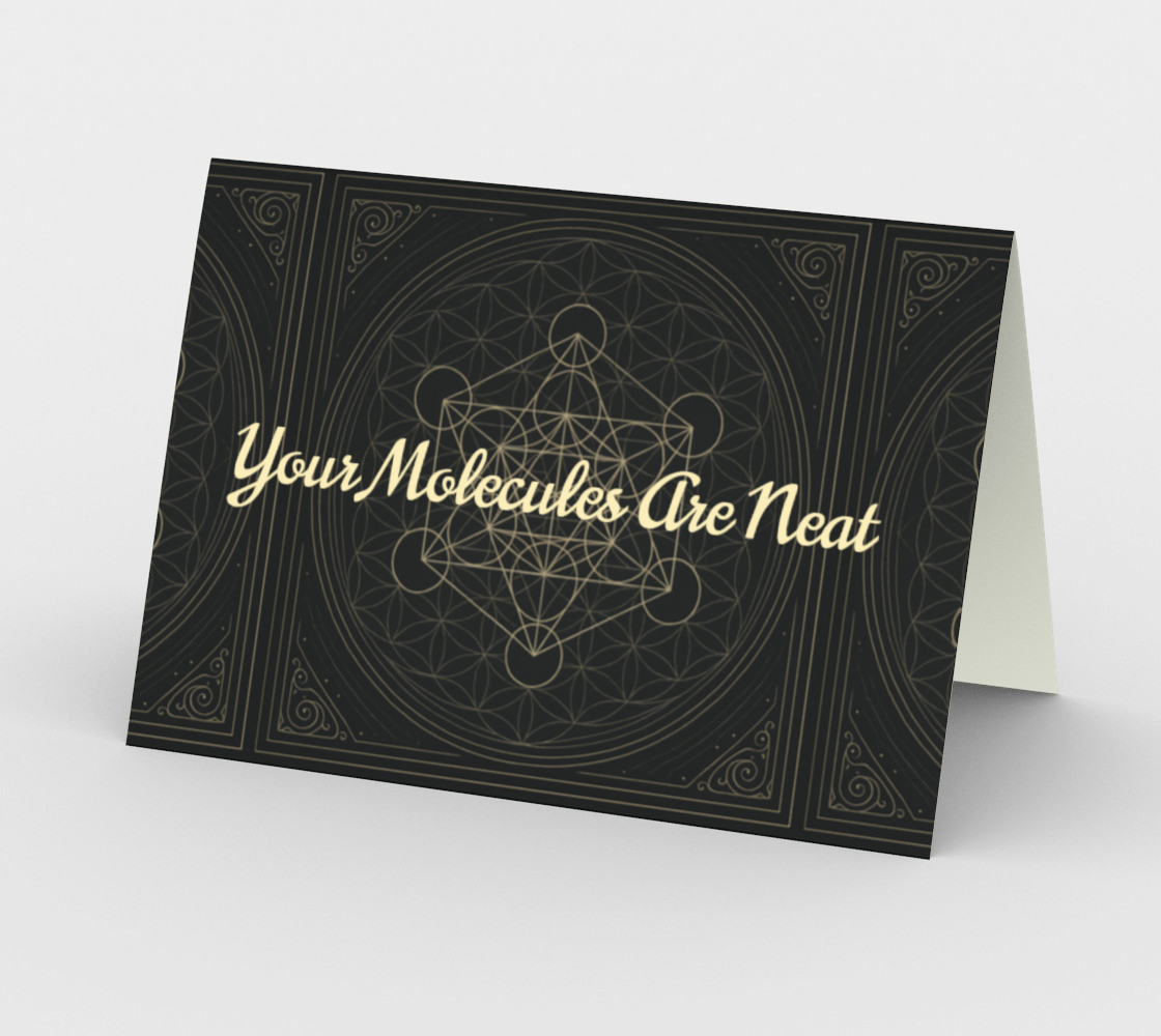 Metatron's Flower of Life Antique Mystique - Thinking About Your Molecules Card