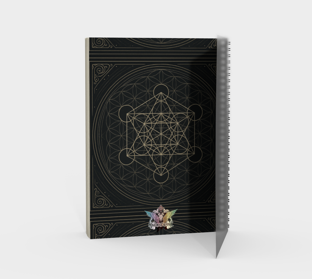 Metatron's Flower of Life Antique Mystique MCX Spiral Notebook 48 pgs Acid Free with Cover
