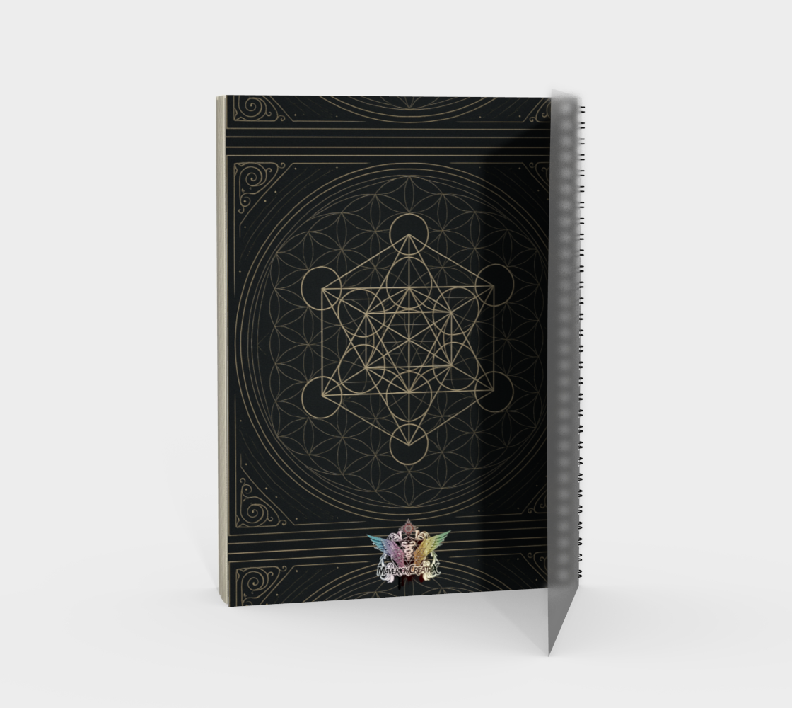 Metatron's Flower of Life Antique Mystique MCX Spiral Notebook 48 pgs Acid Free with Cover