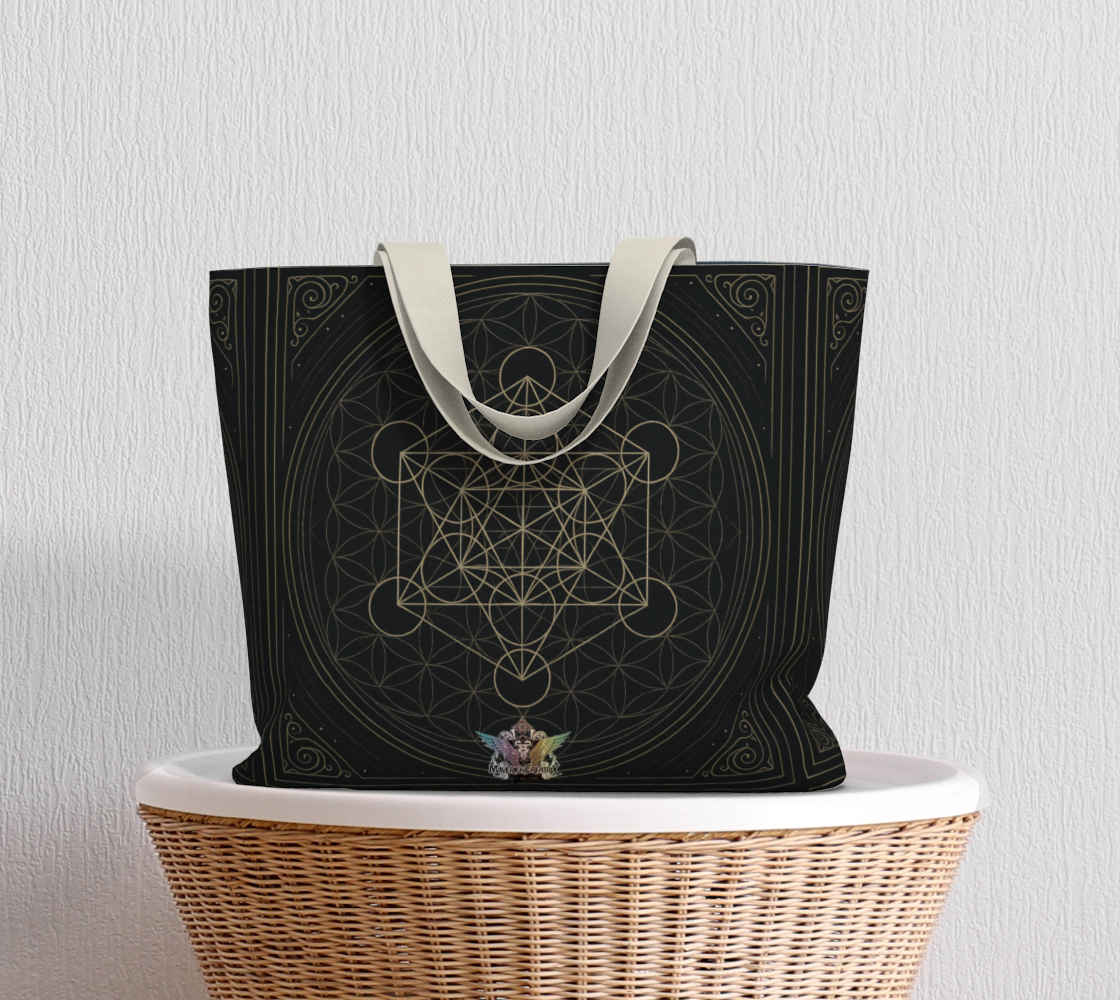 Metatron's Flower of Life Antique Mystique MCX Large Tote Bag
