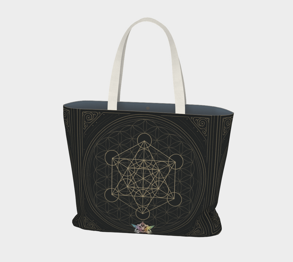 Metatron's Flower of Life Antique Mystique MCX Large Tote Bag