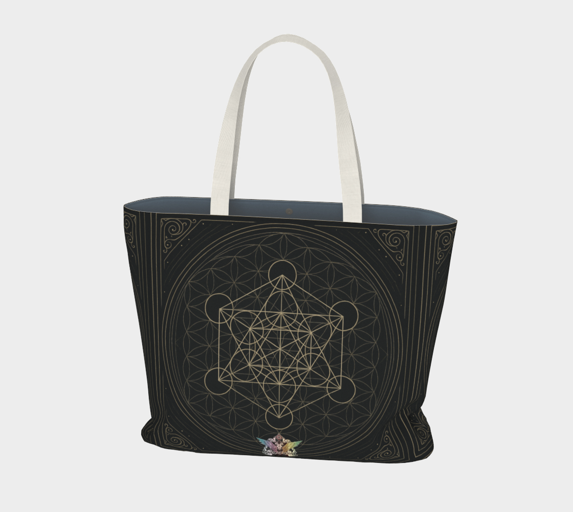 Metatron's Flower of Life Antique Mystique MCX Large Tote Bag