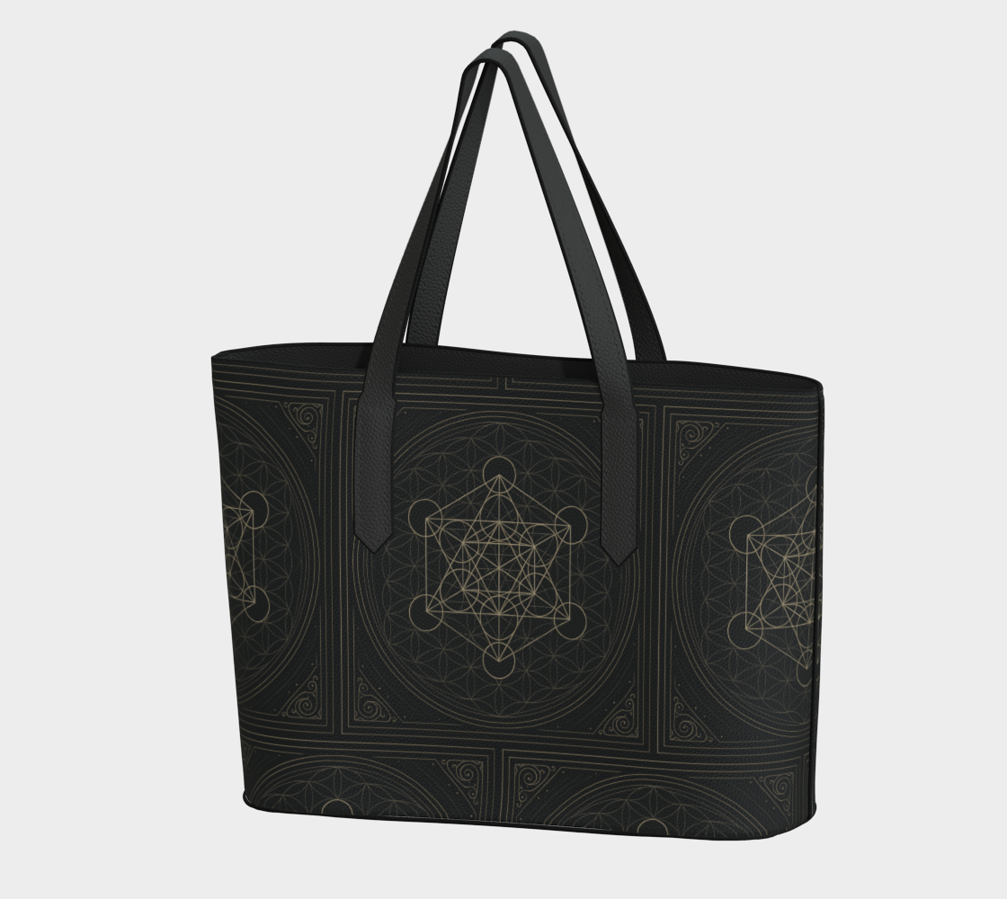 Metatron's Flower of Life Antique Mystique VL Bag Black