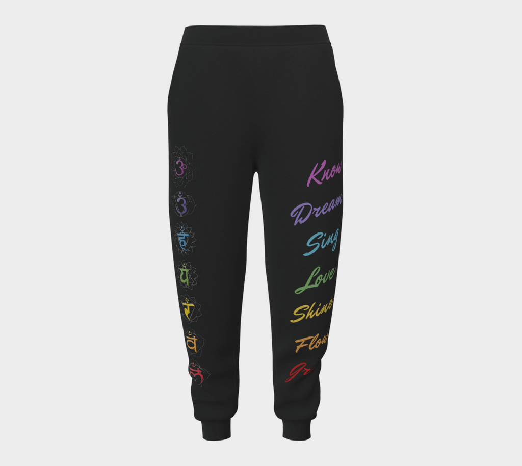 Chakra Mantras Unisex Joggers Black