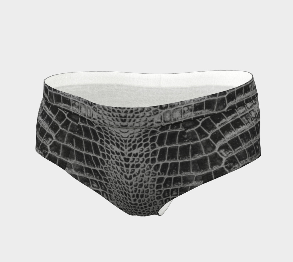 Black Dragon Inverted Aligator Crocodile Scales Reptile Skin Pattern Cheeky Briefs