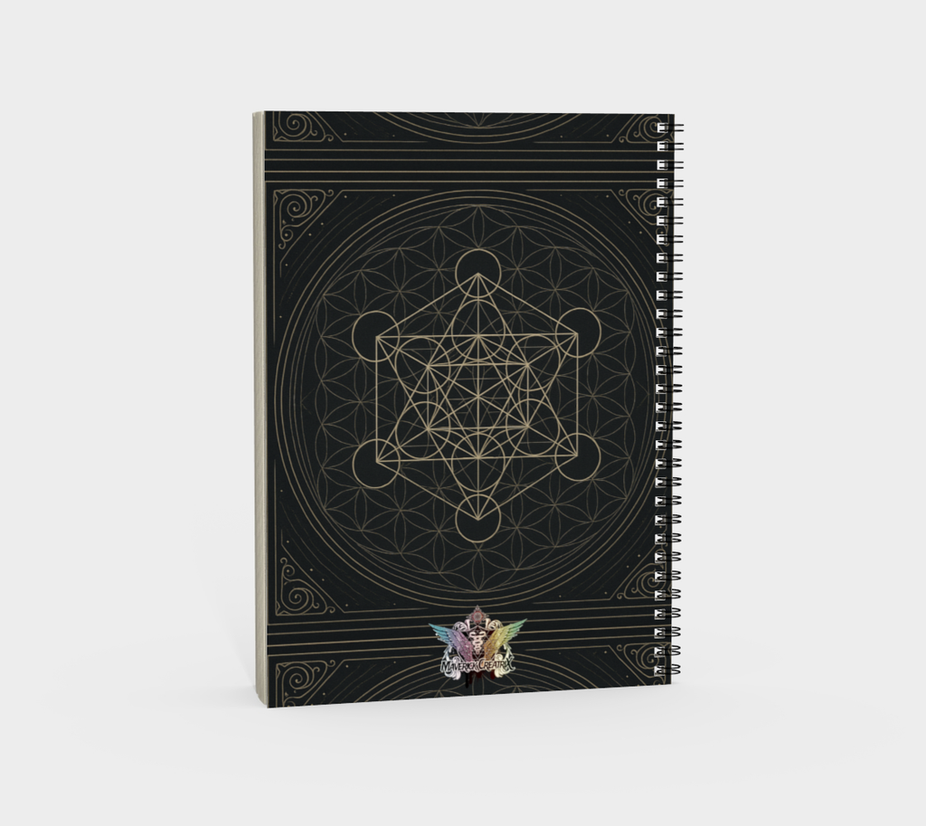 Metatron's Flower of Life Antique Mystique MCX Spiral Notebook 48 pgs Acid Free