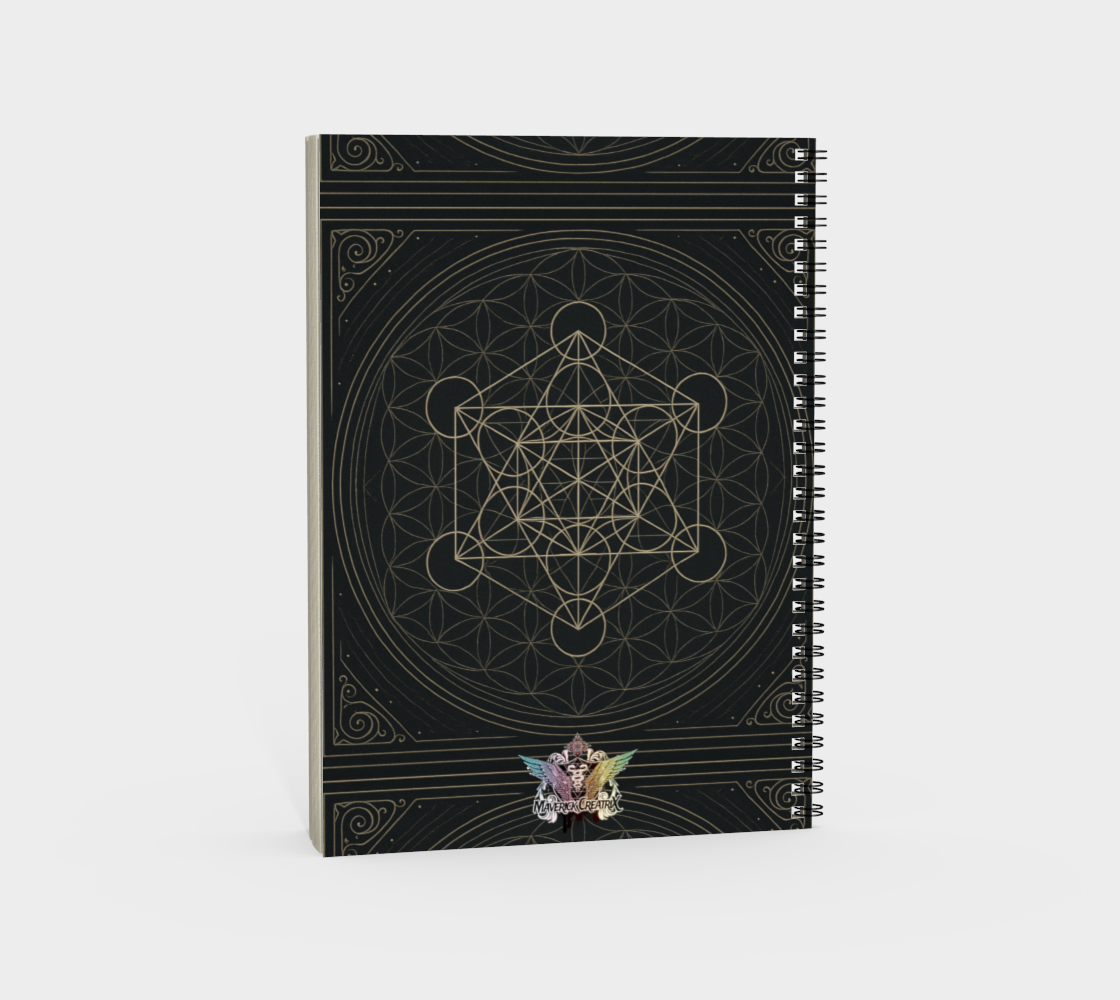 Metatron's Flower of Life Antique Mystique MCX Spiral Notebook 48 pgs Acid Free