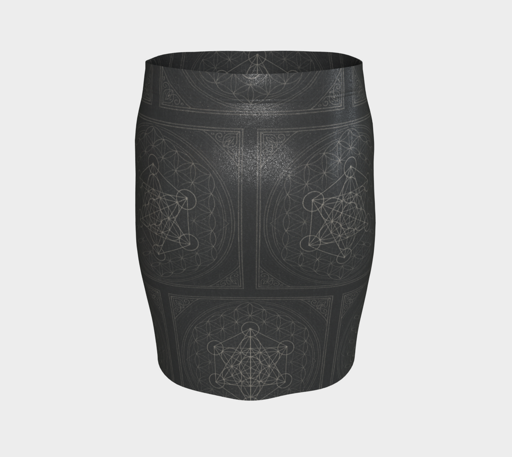 MCX Glittering Metatron's Tube Fitted Bodycon Skirt