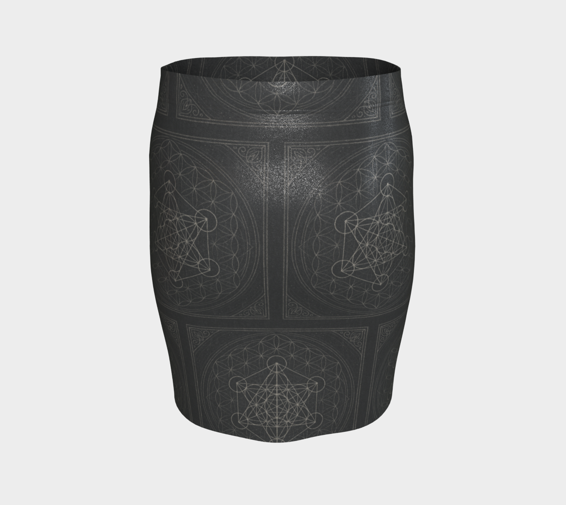 MCX Glittering Metatron's Tube Fitted Bodycon Skirt