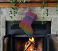 Bless These Gifts, Love & Gratitude - Chakra Symbols Rainbow Flower of Life Pattern Holiday Sock