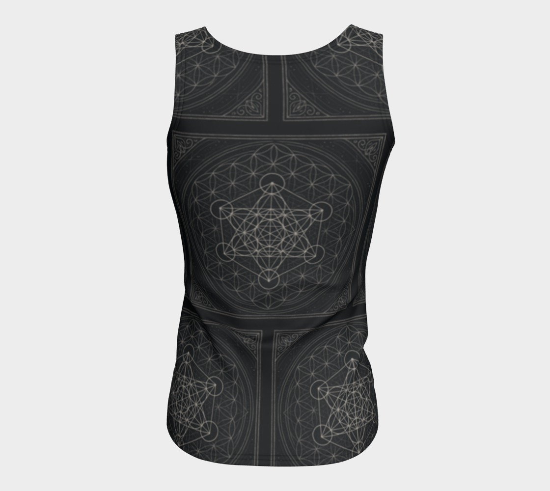 Metatron's Flower of Life Antique Mystique MCX Fitted Tank Top Long