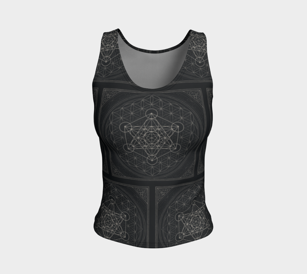 Metatron's Flower of Life Antique Mystique MCX Fitted Tank Top Regular