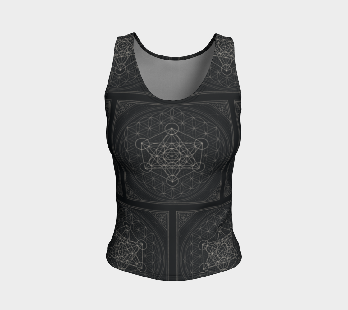 Metatron's Flower of Life Antique Mystique MCX Fitted Tank Top Regular