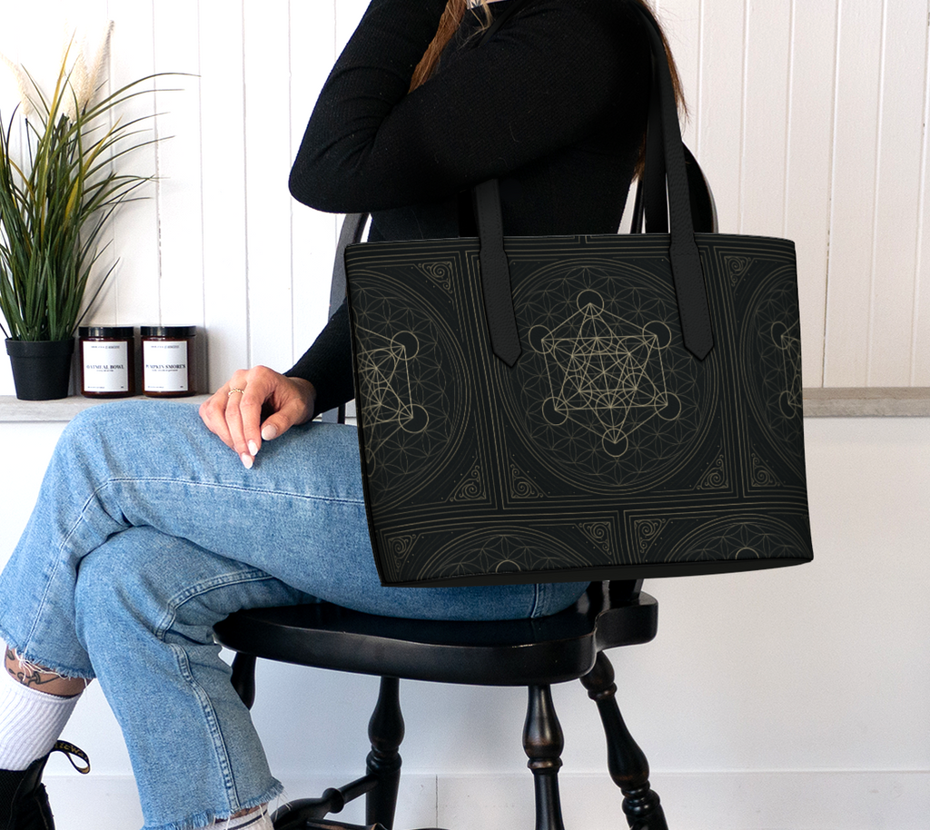 Metatron's Flower of Life Antique Mystique VL Bag Black