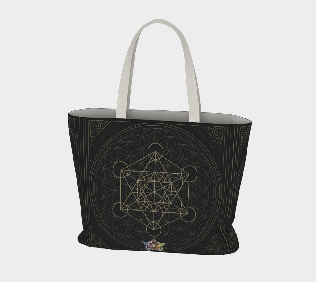 Metatron's Flower of Life Antique Mystique MCX Large Tote Bag