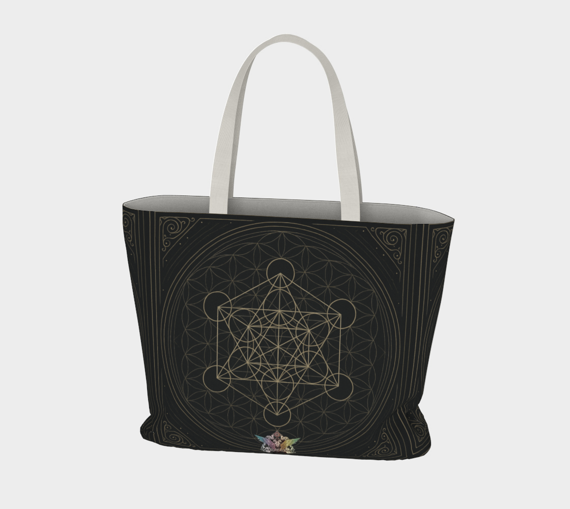 Metatron's Flower of Life Antique Mystique MCX Large Tote Bag