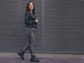Dark Grey Charcoal Dragon Crocodile Reptile Scales Leggings