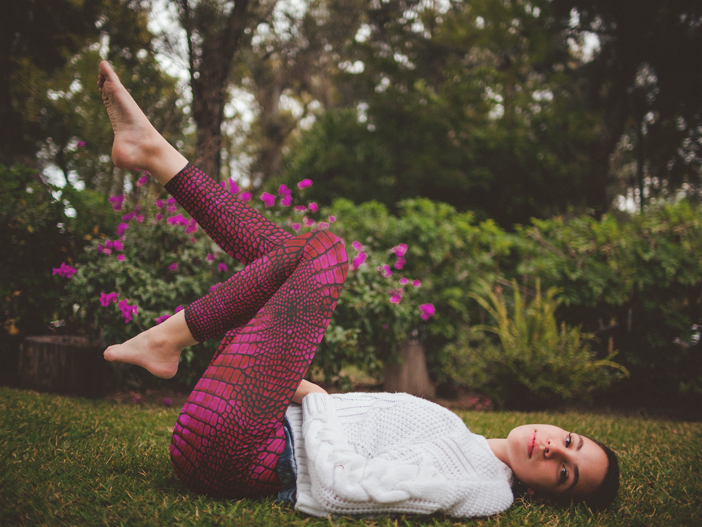 Fushia Dragon Crocodile Lizard Scales Leggings