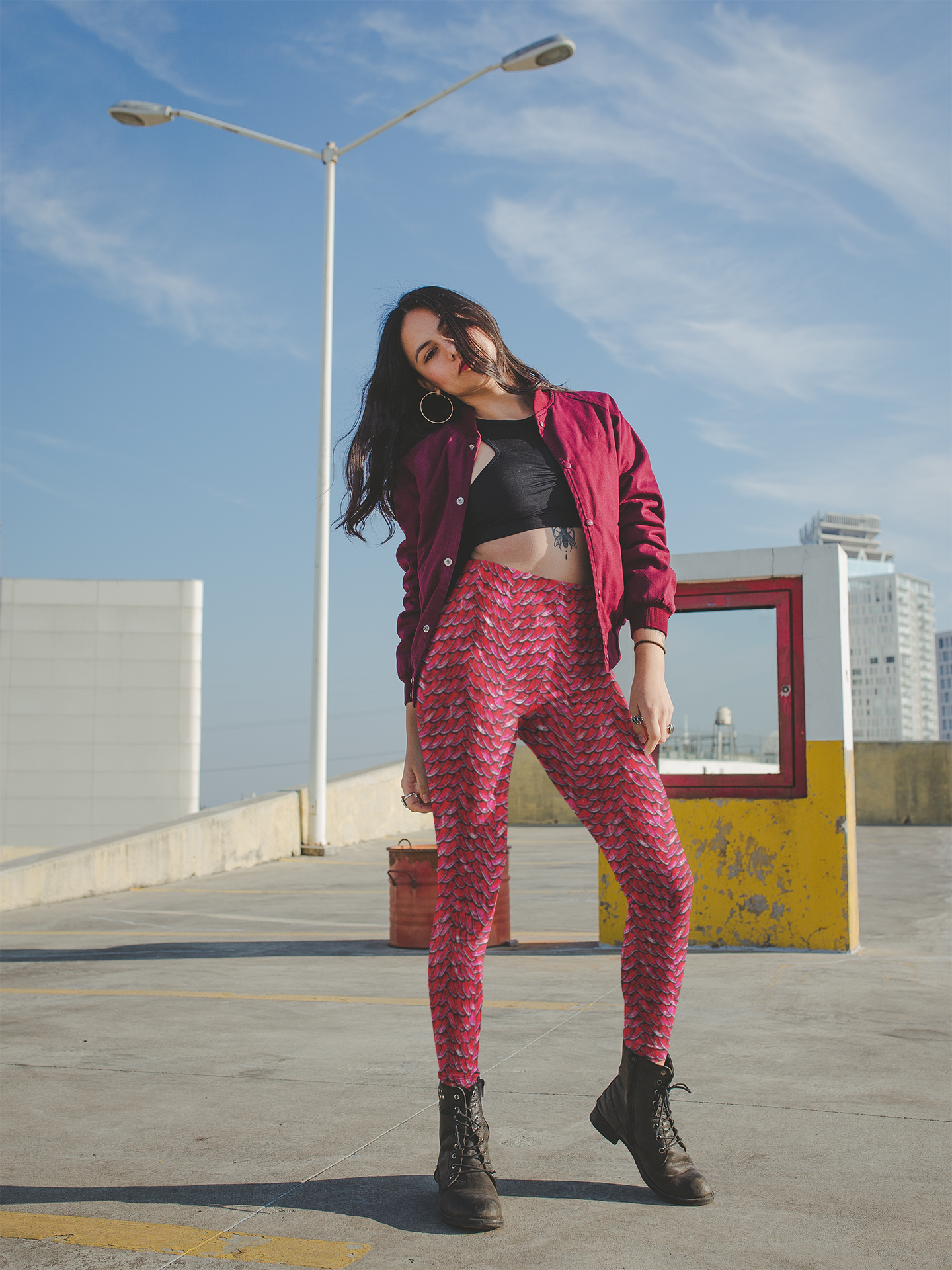 Mother of Dragons Bright Red Scales Leggings