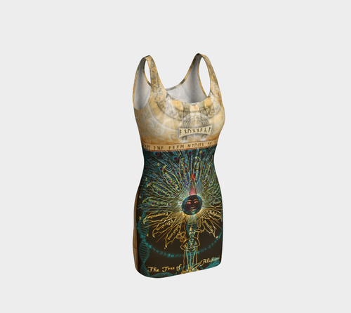 Anunnaki Alchemy - Ancient Symbolism Bodycon Fitted Dress