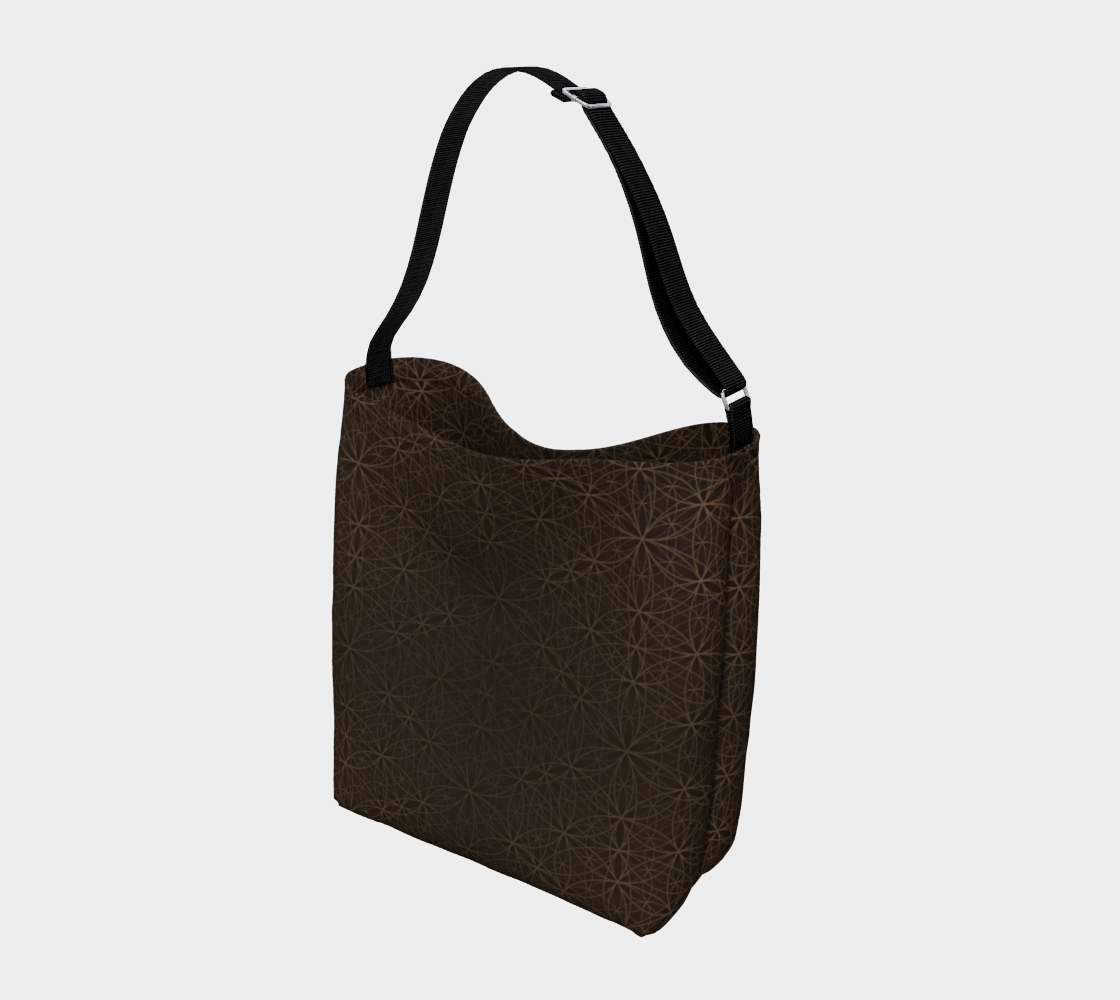Flower of Life Pattern Brown and Gold Grunge Super Stretch Tote Bag