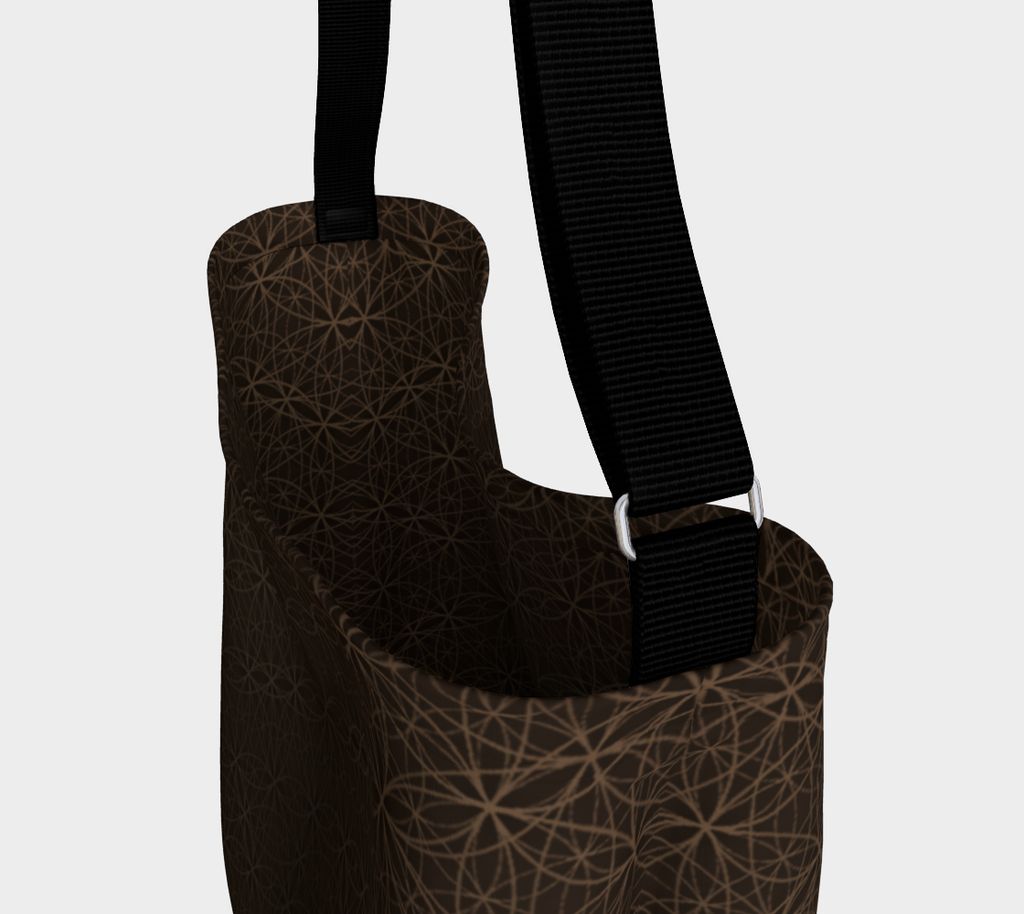 Flower of Life Pattern Brown and Gold Grunge Super Stretch Tote Bag