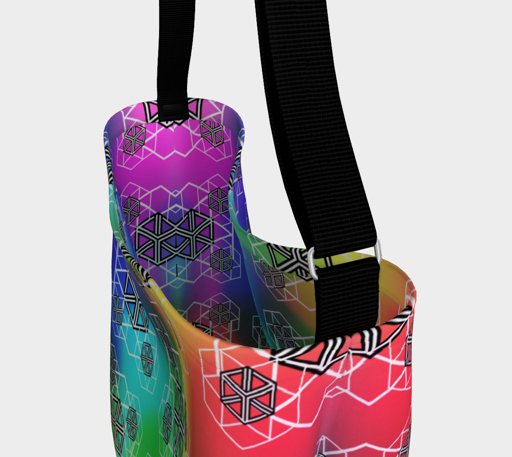 Rainbow Hexacube Pattern Super Stretch Tote Bag