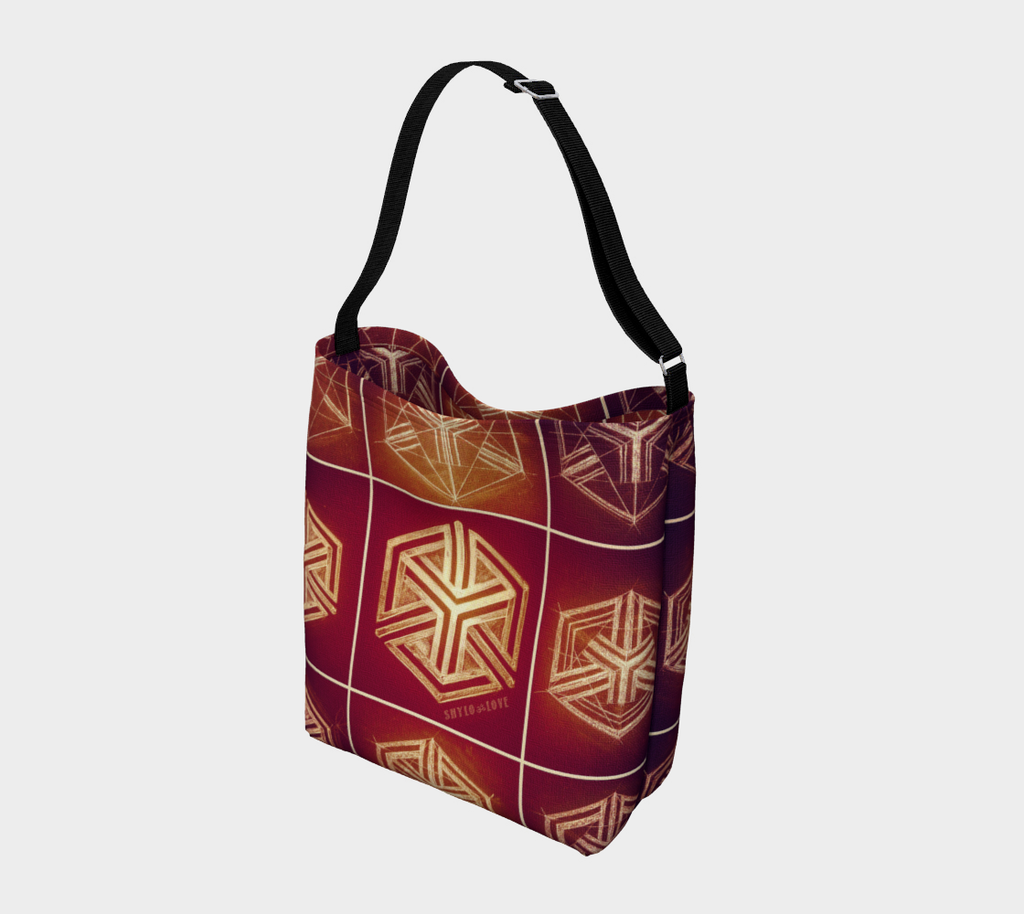 Rouge Glow Hexacube Drawing Super Stretch Tote