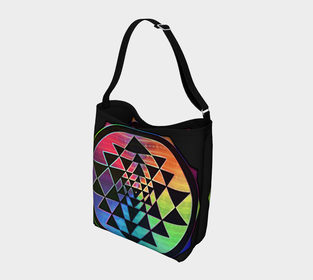 Rainbow Sri Yantra For Prosperity Super Stretch Tote Bag