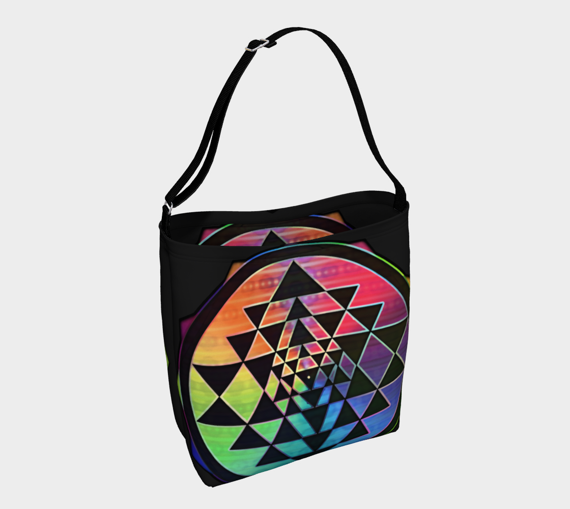 Rainbow Sri Yantra For Prosperity Super Stretch Tote Bag
