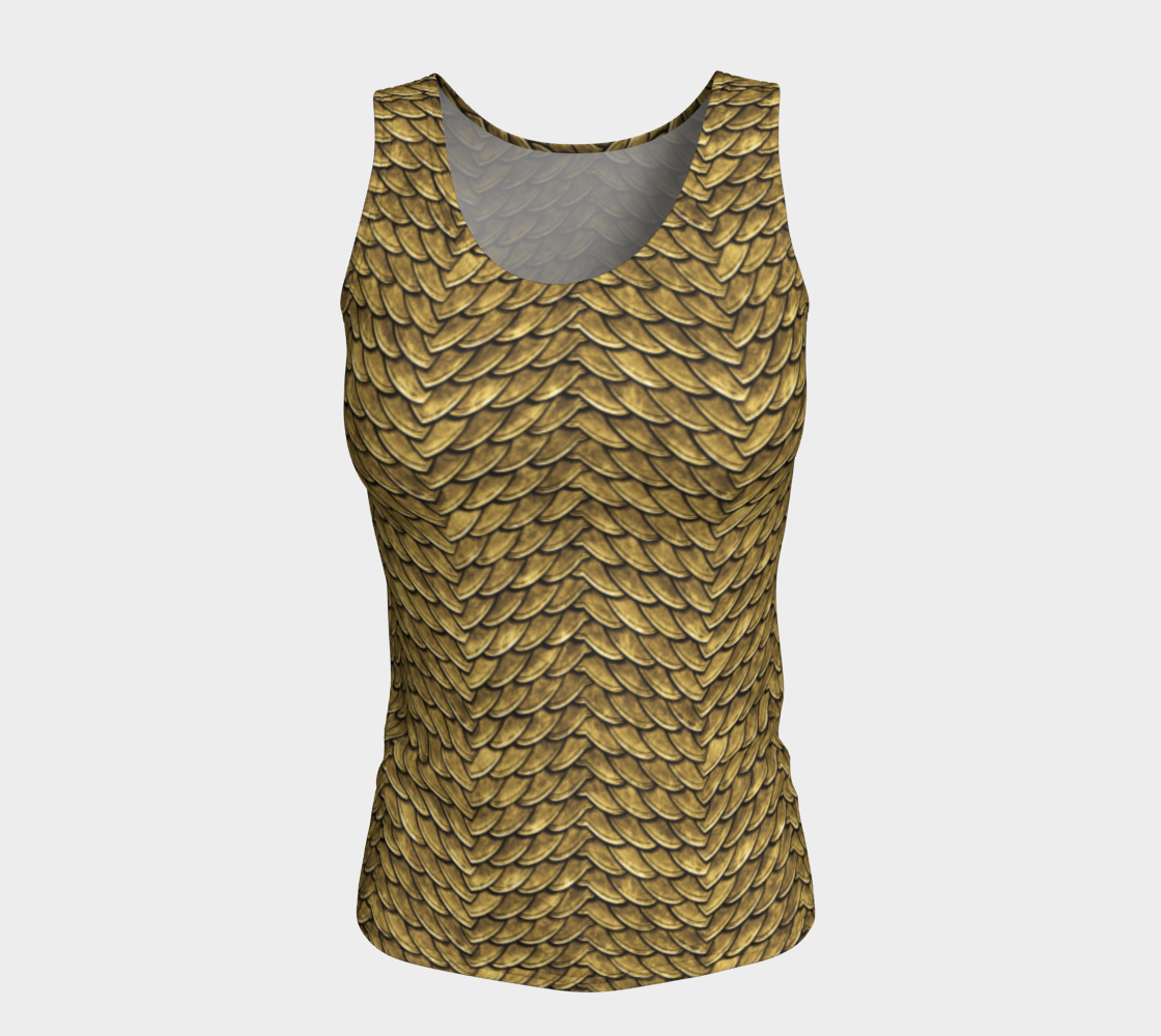 Golden Disco Dragon Scales Loose Tank