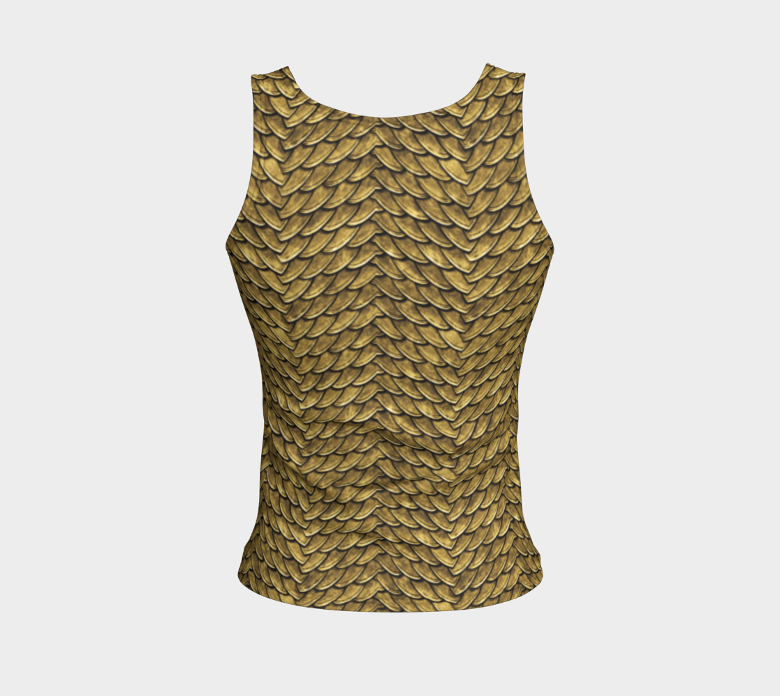 Golden Disco Dragon Scales Loose Tank