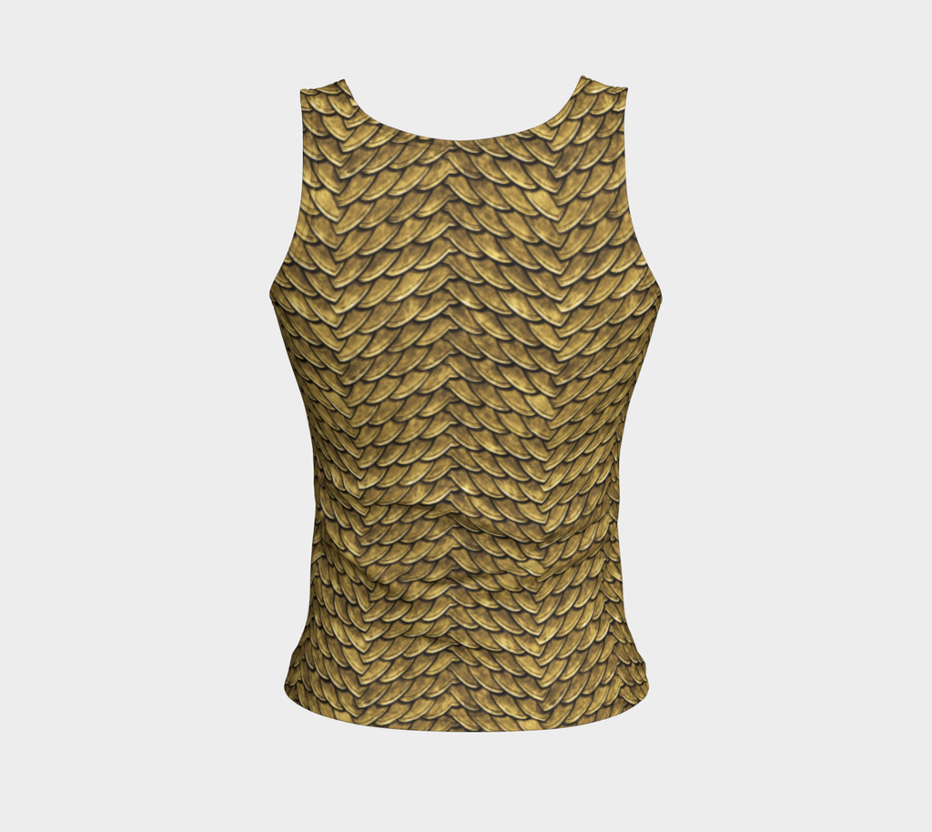 Golden Disco Dragon Scales Loose Tank
