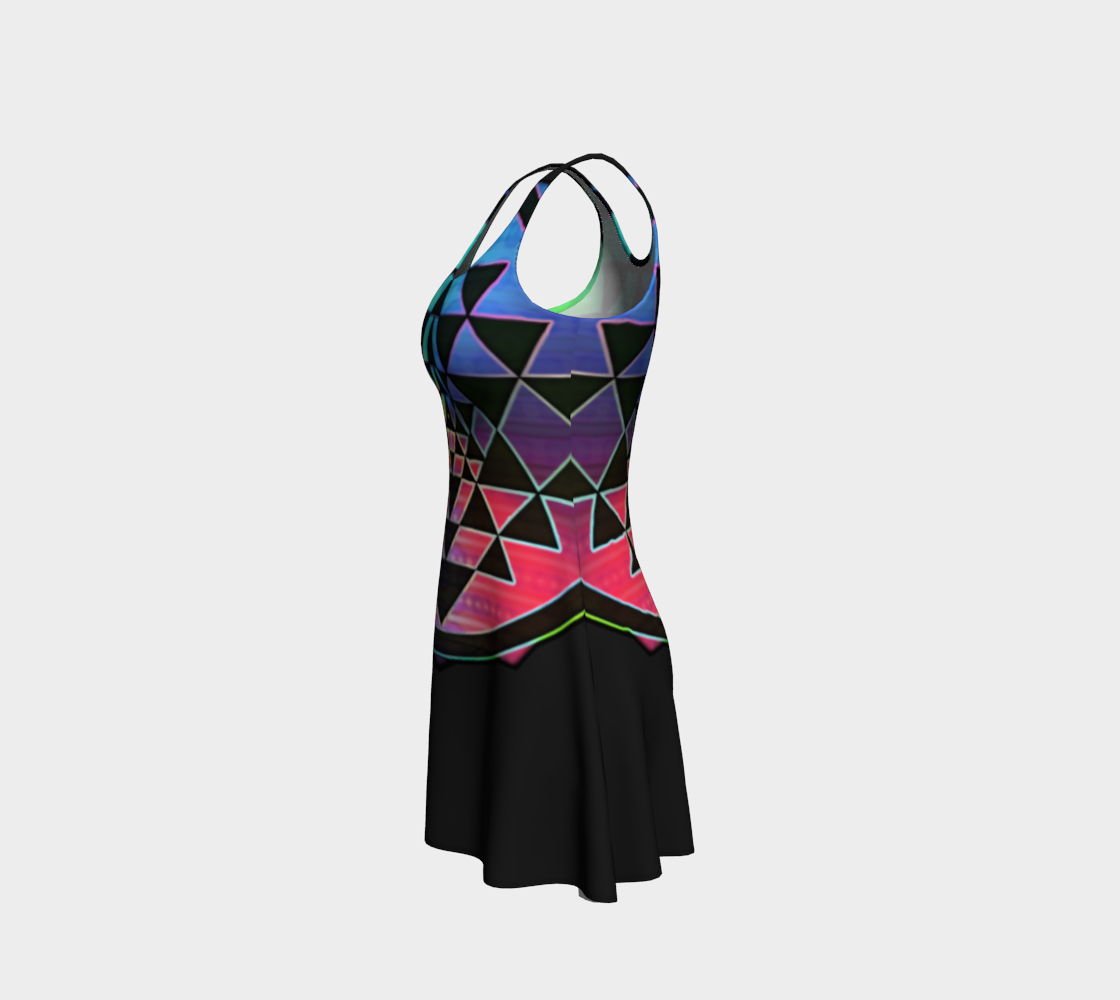 Rainbow Sri Yantra Flare dress 2